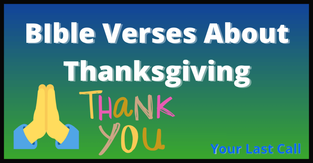 BIble Verses About Thanksgiving